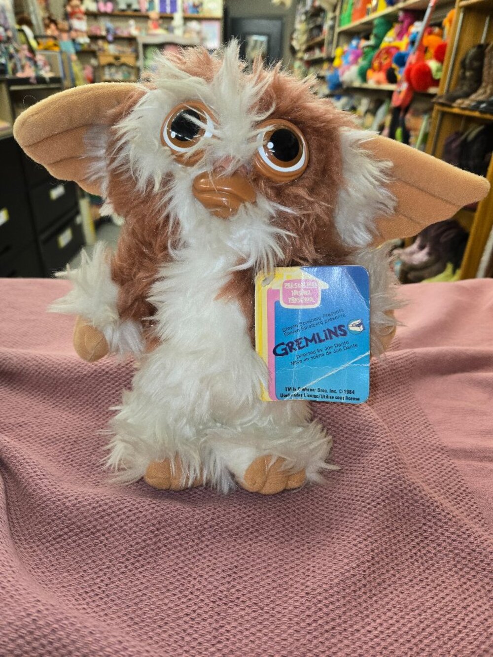Vintage Plush 1984 Gremlin still squeeks has original hasbro tag